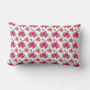 Roze Bloemen Bloemmotief Ontwerp Kussen