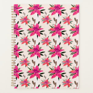 Roze Bloemen Bloemmotief Ontwerp Planner