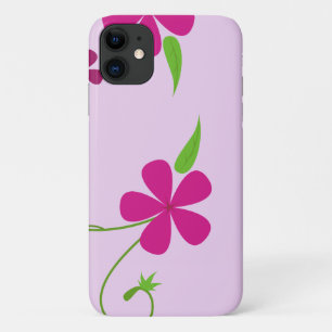 Roze bloemen, bloempatroon, patroon van bloemen iPhone 11 hoesje