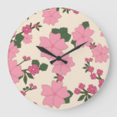 Roze bloemen, bloempatroon, patroon van bloemen grote klok (Voorkant)