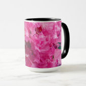 Roze Bloemen Blossoms Gepersonaliseerde aangepaste Mok (Voorkant rechts)