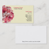 Roze Bloemen Boeket Business Card Template Visitekaartje (Voorkant / Achterkant)