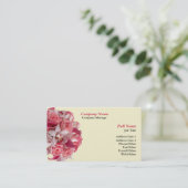 Roze Bloemen Boeket Business Card Template Visitekaartje (Staand voorkant)