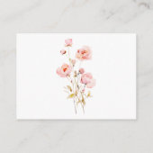 ROZE BLOEMEN BOHO WATERVERF DISPLAY DOUCHE INFORMATIEKAARTJE (Achterkant)