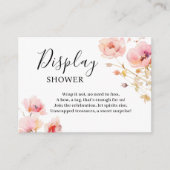 ROZE BLOEMEN BOHO WATERVERF DISPLAY DOUCHE INFORMATIEKAARTJE (Voorkant)
