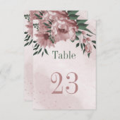roze bloemen botanisch botanisch tabelnummer kaart (Voorkant / Achterkant)