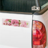 Roze bloemen Bouquet, Romance liefdeshuwelijk Bumpersticker (Op Truck)