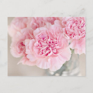 Roze bloemen briefkaart