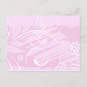 roze bloemen briefkaart