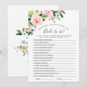 Roze Bloemen Bruidsbruiloft Spelkaart Kaart (Voorkant / Achterkant)