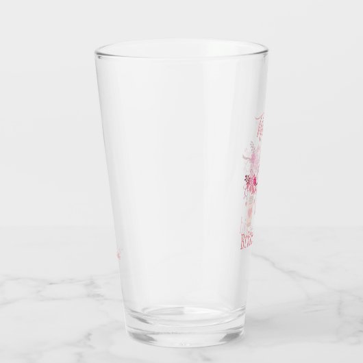 Roze bloemen bruidsmeisje metselaar pot ontwerp glas (Rechts)