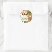  roze bloemen bruiloft Save the Date sticker (Tas)