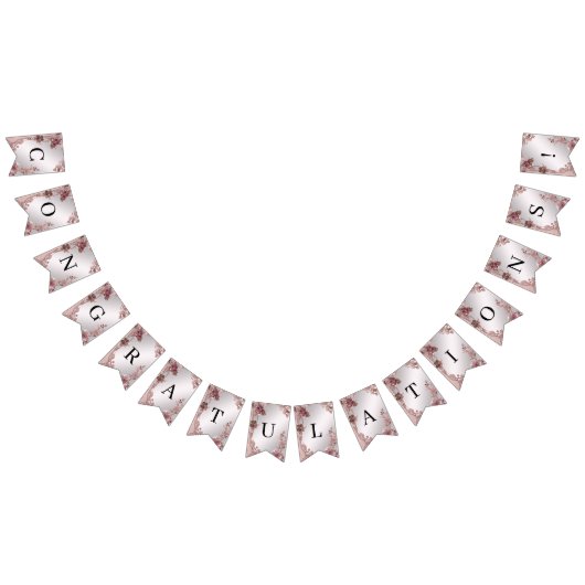 Roze  Bloemen Bunting Vlag Vlaggetjes (Alle)