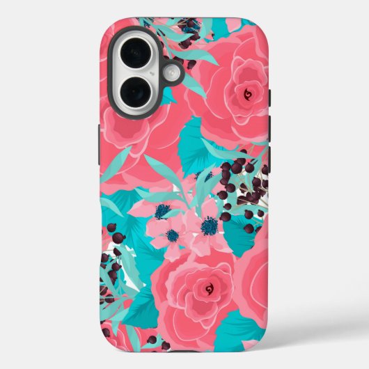  roze bloemen Case-Mate iPhone case (Achterkant)