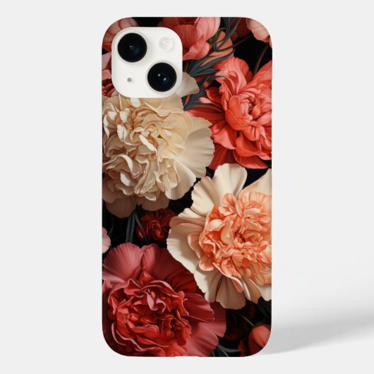 Roze bloemen Case-Mate iPhone case (Achterkant)