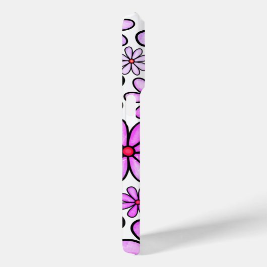 Roze bloemen Case-Mate iPhone case (Achterkant / Rechts)