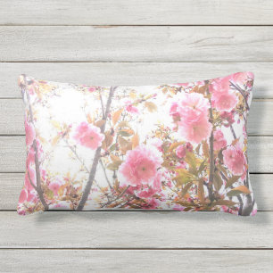 Roze bloemen Cherry Blossom Floral Patronen  Buitenkussen