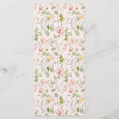 Roze Bloemen Chinoiserie Bruiloft Menu