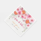 Roze Bloemen & Citrus Fiesta Spaans Baby shower Servet (Hoek)