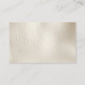 Roze bloemen & crème Faux Leather Visitekaartje (Achterkant)