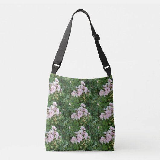 Roze Bloemen Crossbody Handtas (Voorkant)