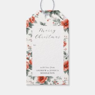 Roze  Bloemen Custom Gift Labels Cadeaulabel