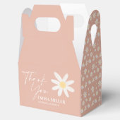 Roze Bloemen Dank u Favor Box Bedankdoosjes (Geopend)