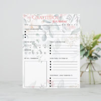 Roze Bloemen Dankbaarheid Tijdschrift Papier Blad