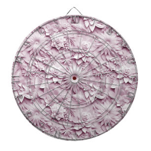 Roze Bloemen Dartboard Dartbord