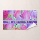 ROZE Bloemen Decoratief. Tekst Bad Handdoek (Handdoek)