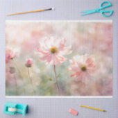 Roze Bloemen Decoupage Weefsel Papier (Craft)