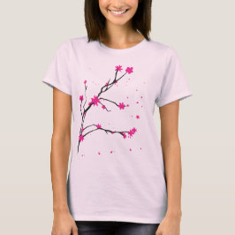 Roze bloemen drijven op de wind t-shirt