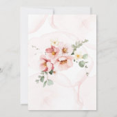 Roze Bloemen Elegant Eucalyptus Couples Douche Kaart (Achterkant)