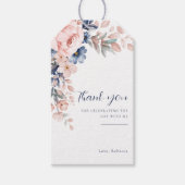 Roze Bloemen Elegant Script 60th Verjaardag Elke l Cadeaulabel (Voorkant)