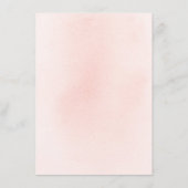 Roze bloemen Elegant Weddenschap Informatie Informatiekaartje (Achterkant)