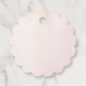 Roze Bloemen Elegante Verjaardag Dank u Bedankjes Labels (Achterkant)