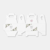 Roze bloemen en bladeren bedankdoosjes (Uitgevouwen)