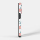 Roze bloemen en bladeren iPhone hoesje (Rechterkant)