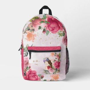 roze bloemen en elfjes meisje bedrukte rugzak