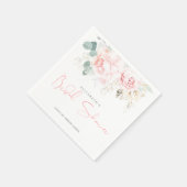 Roze Bloemen en Gouden Groene Bruidssalon Servet (Hoek)