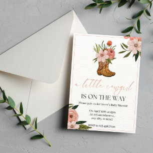 Roze Bloemen en Groen Cowgirl Verjaardag Kaart