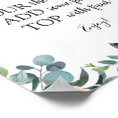 Roze Bloemen en Groene Mimosa Bar Drinkbord Poster (Hoek)