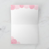 Roze bloemen en jute bedankje kaart (Binnen)