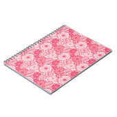 Roze bloemen en piano's notitieboek (Linkerzijde)