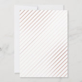 Roze bloemen en Roos Gold Geometric Birthday Party Kaart (Achterkant)