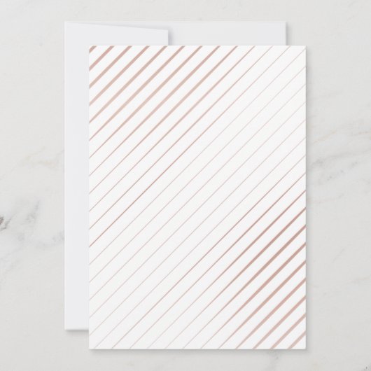 Roze bloemen en Roos Gold Geometric Birthday Party Kaart (Achterkant)