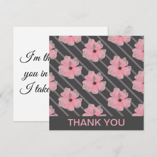 Roze bloemen en speciale strips-Kaart