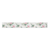 Roze bloemen en Succulents Greenery Elegant Boho Lint (Voorkant)