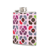 roze bloemen en uil heupfles (Links)