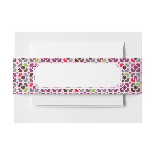 roze bloemen en uil uitnodigingen wikkel (Voorkant Voorbeeld)